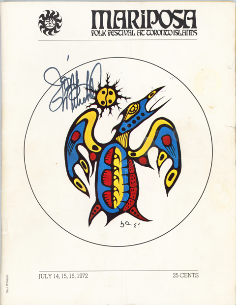 Joni signed this while I was interviewing her and shooting the three close-up portraits that come next. [jonifanfrommariposa'68]