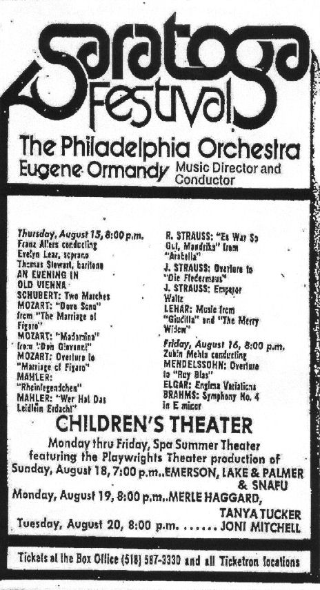 Advertisement that appeared in the <i>Times Record</i> of Troy, New York on August 14, 1974.