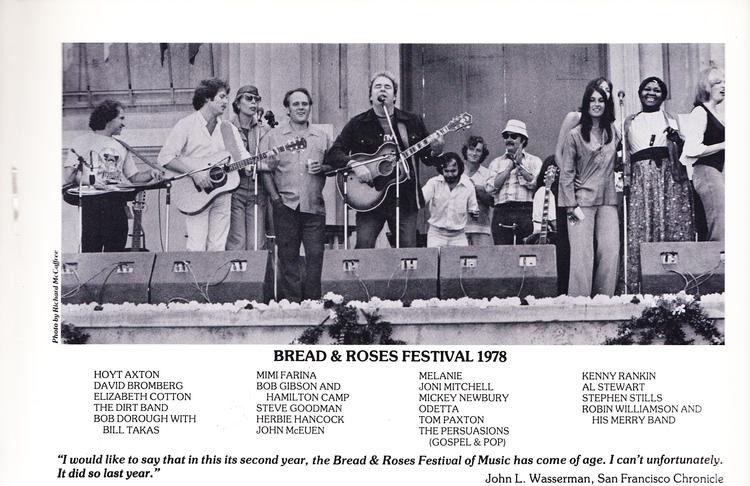 Photo taken from the 1980 <i>Bread & Roses Festival</i> Program Book. 