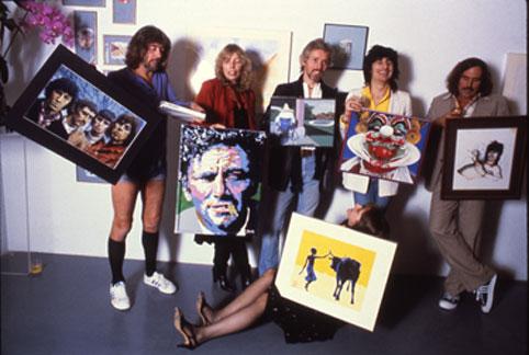 The "Star artists" (except Cat Stevens) with Debby Chesher in front.