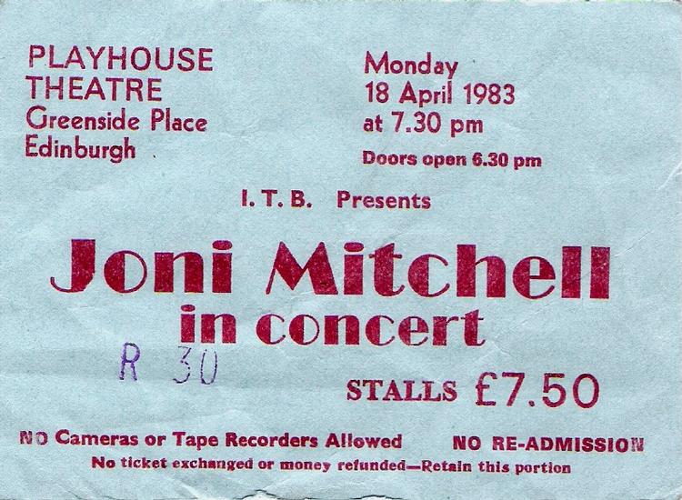 Ticket Stub - Playhouse, Edinburgh - Monday 18th April 1983 [graemescott]