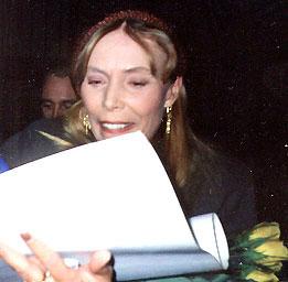 Joni signing autographs after the taping of the Letterman Show