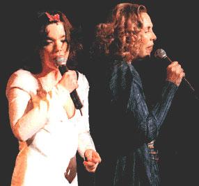Bjork and Joni dueting on "What Is This Thing Called Love."