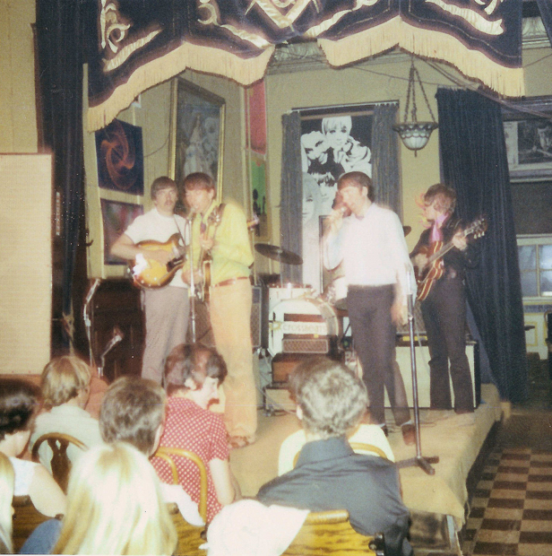 Inside the 'Ginger Blue' (with 'Crossbeats' on stage) as it looked in 1970. 