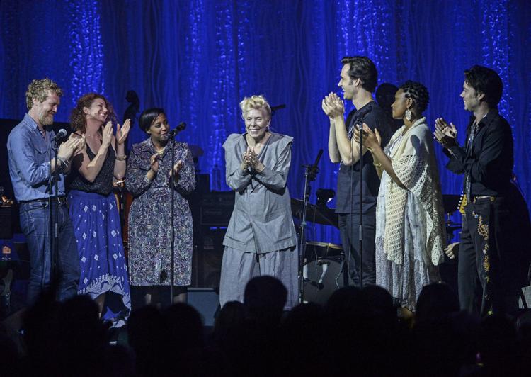 Joni Mitchell performs on stage at Toronto's Massey Hall , with guests, during Luminato's "Joni: A Portrait in Song - A Birthday Happening Live at Massey Hall". June 18, 2013. TARA WALTON / TORONTO STAR 