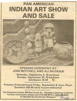 Newspaper ad for the event